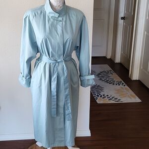London Fog Classic Vintage 80's Y2K Trench Coat Size 12P